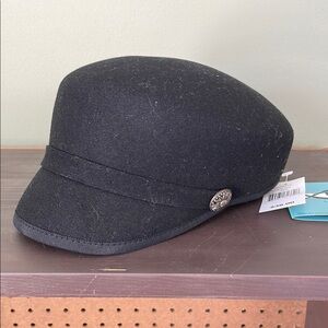 Vintage Black Wool Cap